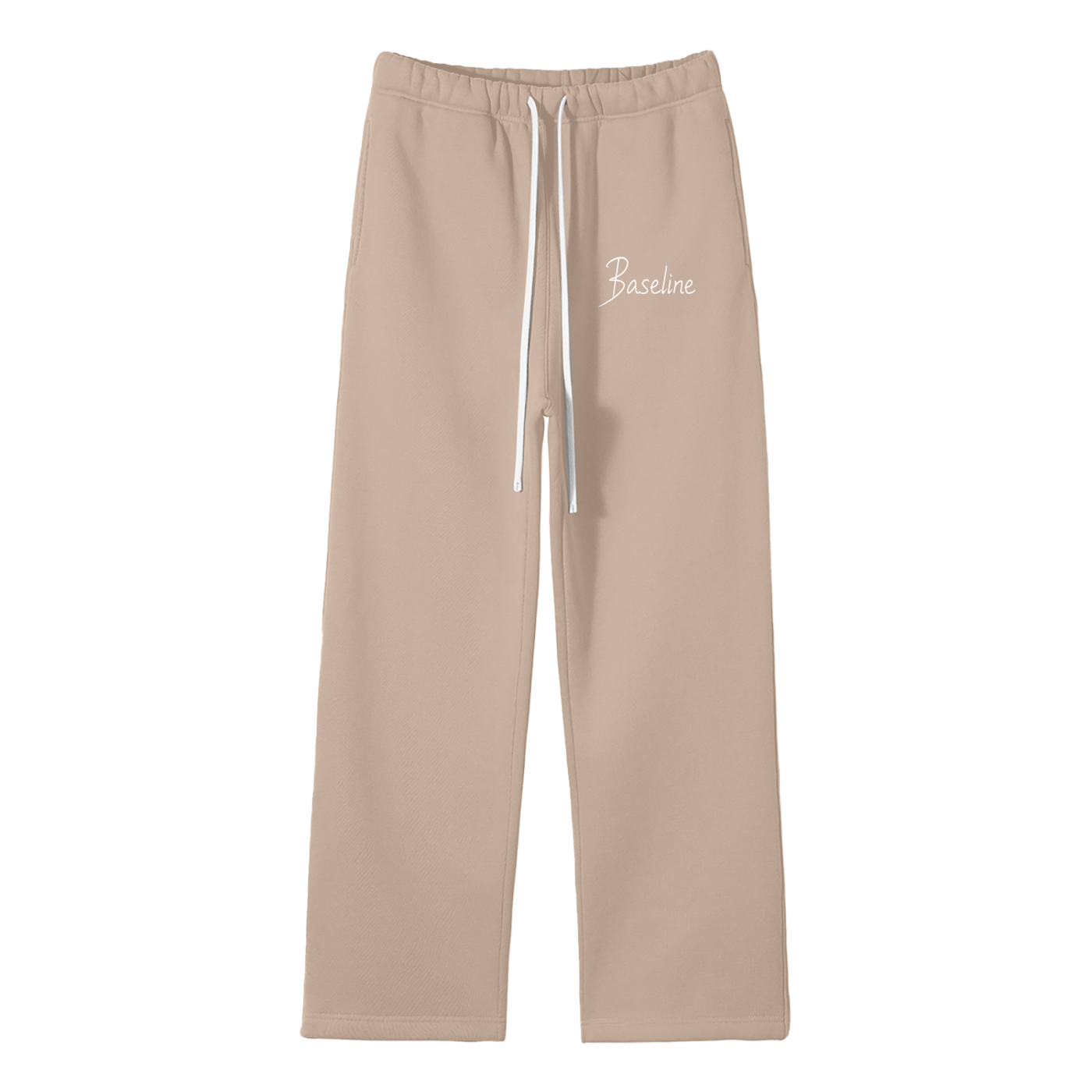 Unisex Solid Color Fleece Straight Leg Pants