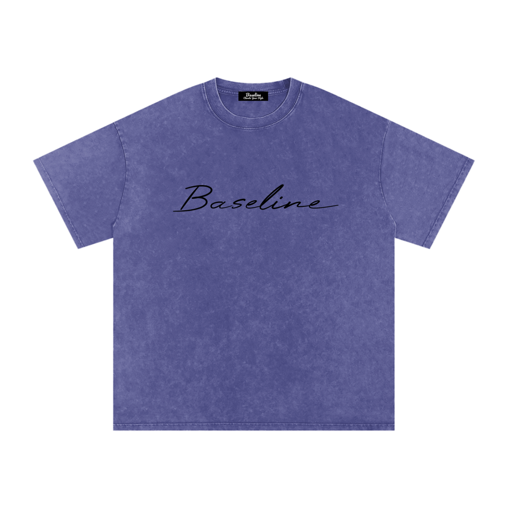 Snow Washed Cotton T-Shirt