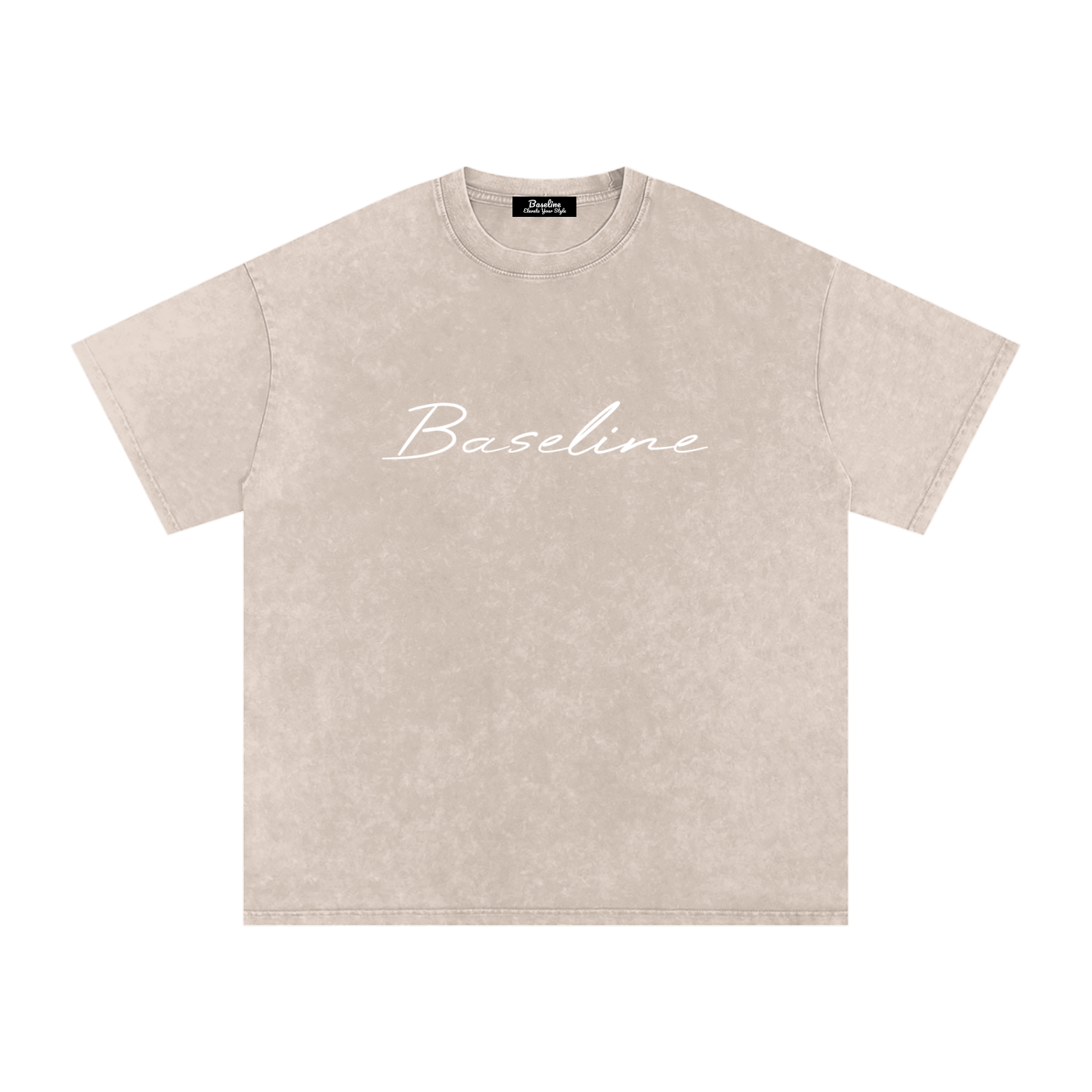 Snow Washed Cotton T-Shirt