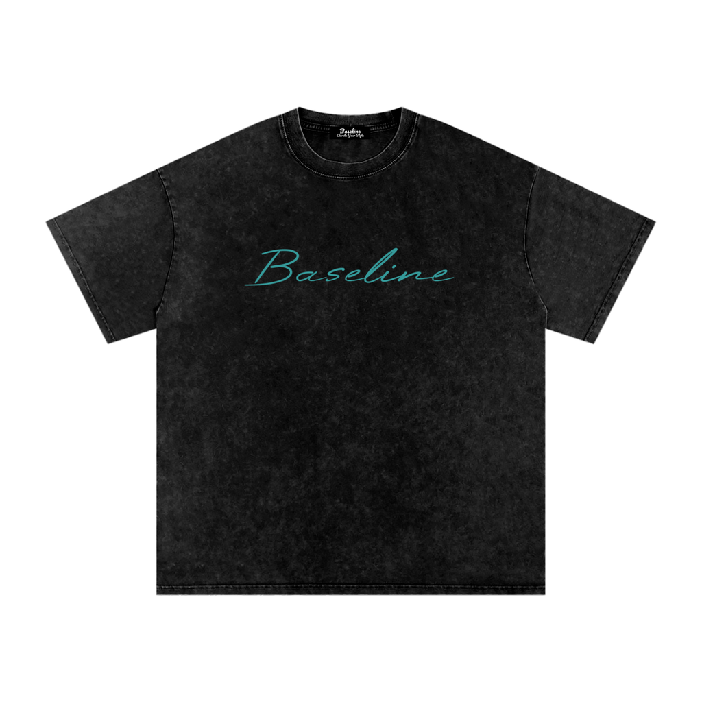 Snow Washed Cotton T-Shirt