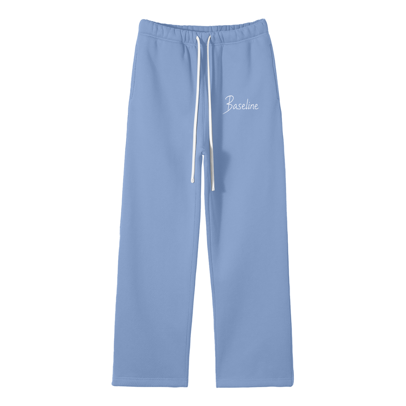 Unisex Solid Color Fleece Straight Leg Pants
