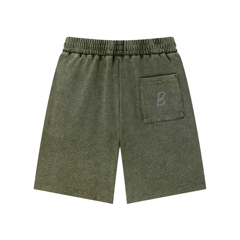 Mineral Wash Waffle Knit Shorts