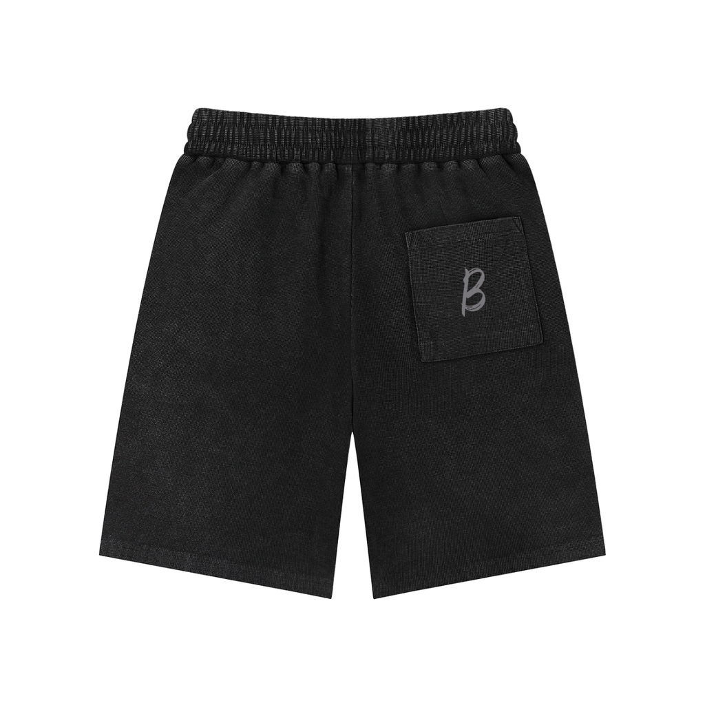 Mineral Wash Waffle Knit Shorts