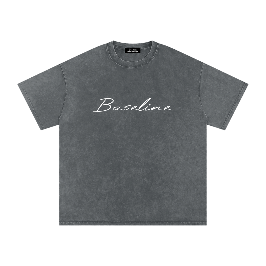Snow Washed Cotton T-Shirt